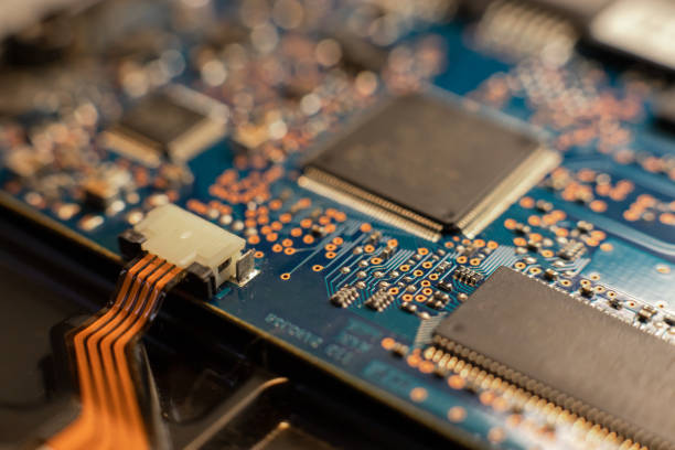 istock Closeup shot of a computer chip, an integrated circuit 1454780906
