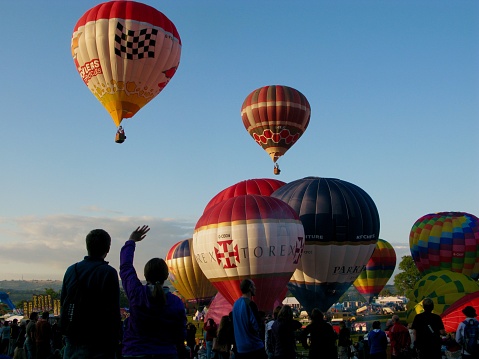 Bristol, United Kingdom – August 09, 2014: The Air Balloons at the International Balloon Fiesta in Bristol, UK