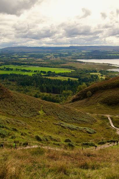 istock Nature landscape with lake on a cloudy day 1454784254