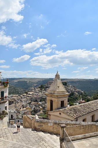 The building and city of Ragusa in Sicily ,Italy