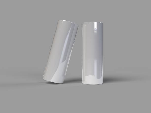 istock 3D rendering of a white tumbler on a gray background 1454786745