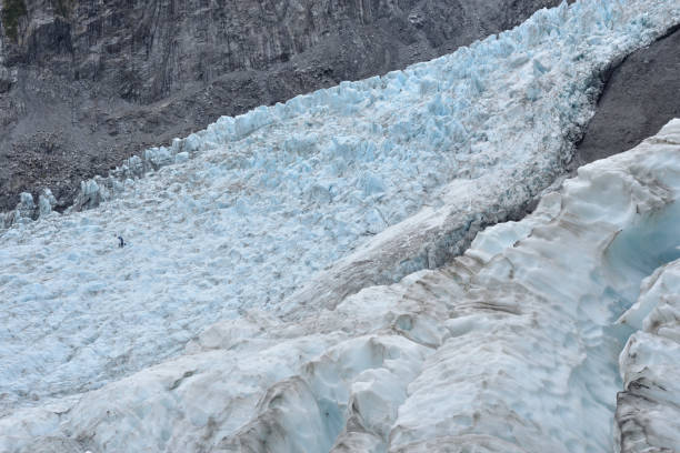 istock Franz Josef Glacier - group of tiny people ice hiking 1454796184