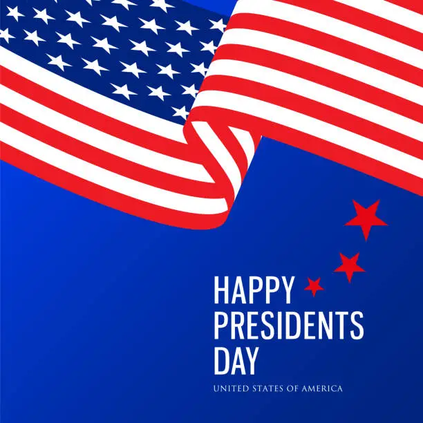 Vector illustration of Presidents day background. Banner of American flag. Vector illustration. stock illustration