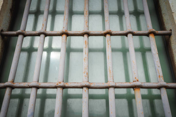 Window with a forged grille in a house
