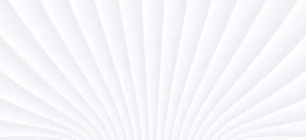 Vector illustration of White striped pattern background, burst sunny 3d lines pattern design