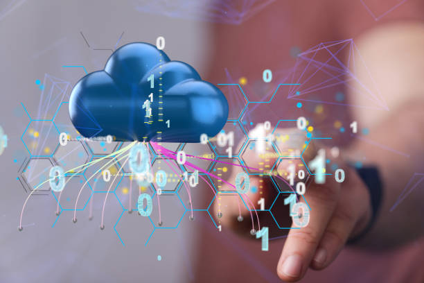 istock Business concept of Big 3d data cloud digital in the hand 1454804975