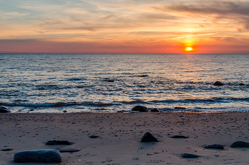 Seascape of the Baltic Sea at dawn