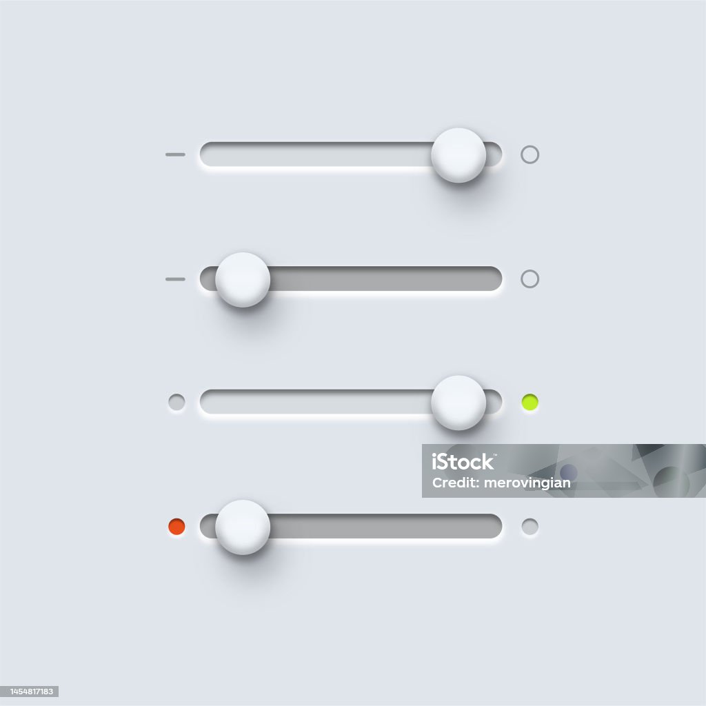 Slider Computer Interface Element User Interface Sliders Stock Illustration - Download Image Now - Gauge ...