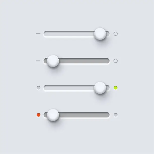 Vector illustration of User Interface sliders