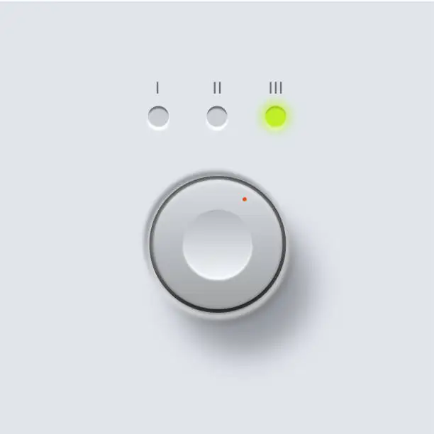 Vector illustration of Control knob or dial