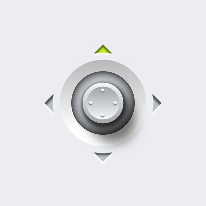 Rounded four-position switch. Manage forward, backward, left and right. Joystick for games, menus or mobile apps