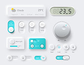istock Control knobs used for smart home climate regulating 1454818541