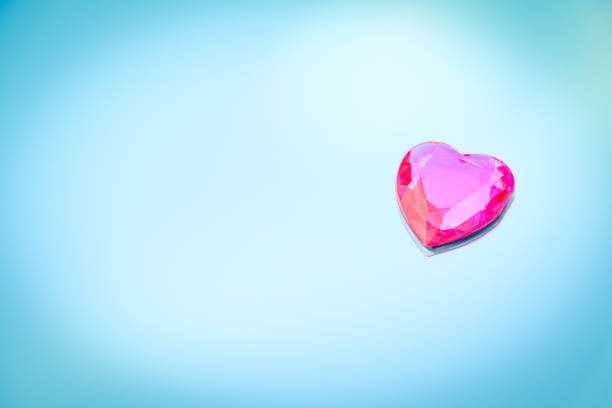 Heart shape on background in love concept for Valentines Day, small heart shape representing love