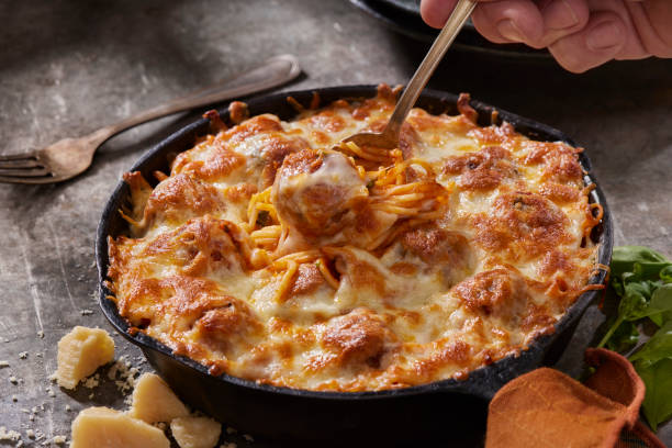 istock Baked Spaghetti and Meatball 1454833966