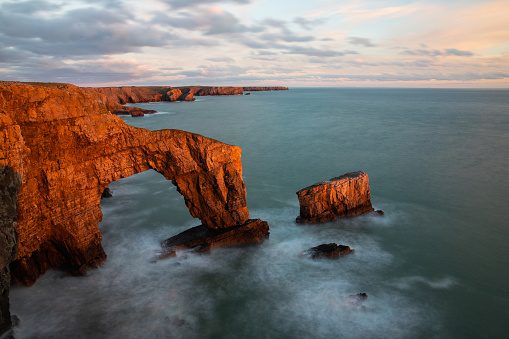 Dramatic coastline near Abereiddy in the Pembrokeshire national park, Wales