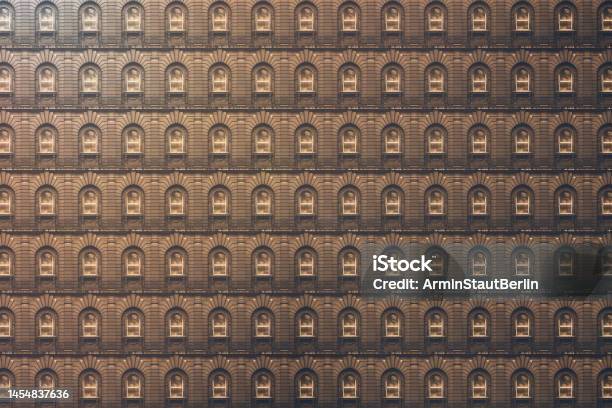 Architectural Pattern Scary Ancient Facade With Stucco Stock Photo - Download Image Now