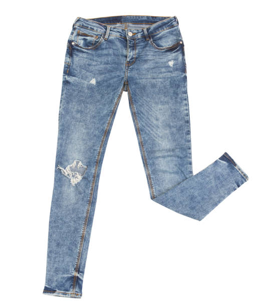 istock denim jeans isolated over white background, denim pants mockup 1454837788