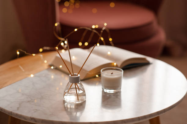 istock Cozy home atmosphere with home perfume 1454841629