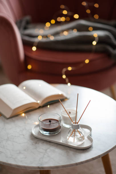 istock Cozy home atmosphere with home perfume 1454841632