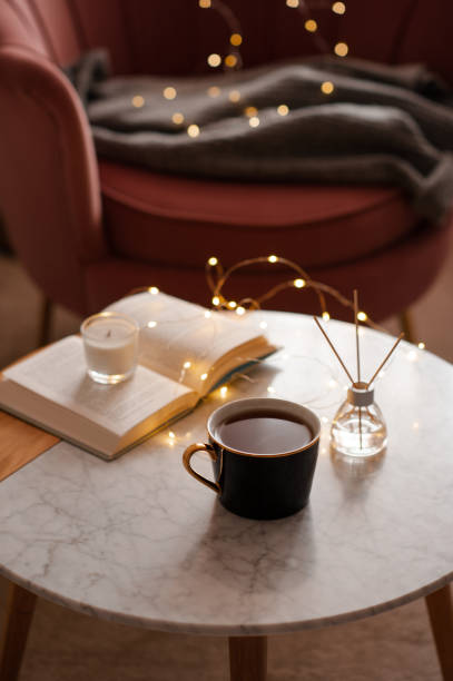 istock Cozy home atmosphere with home perfume 1454841639