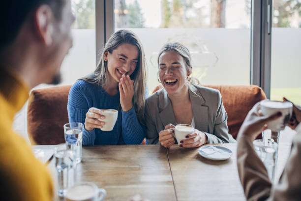 istock Friends in coffee shop 1454846070