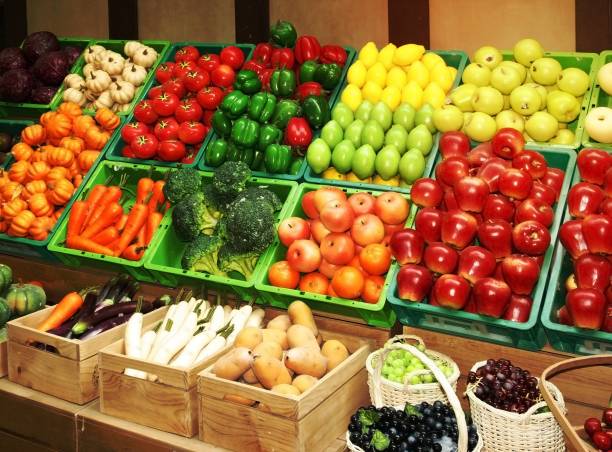 istock fruit and vegetable stall in the market 1454847236