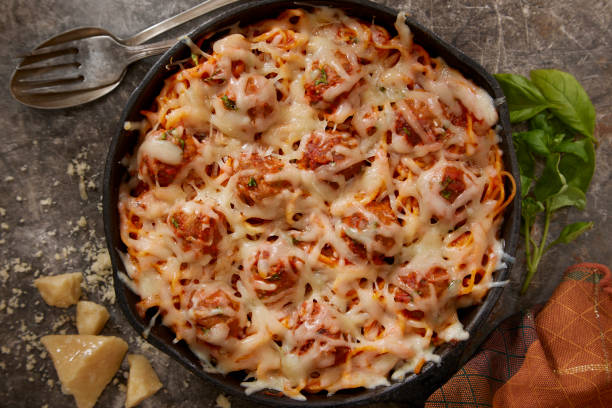 istock Baked Spaghetti and Meatball 1454847441