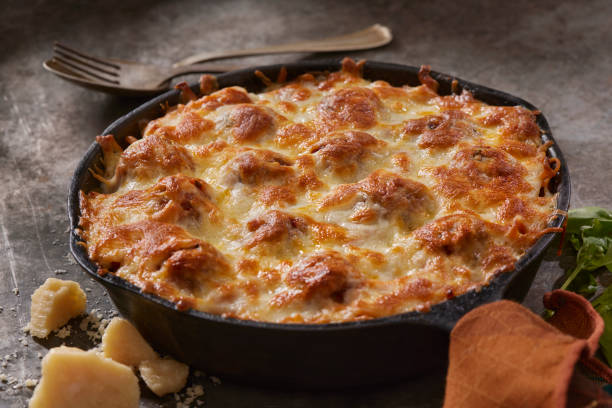 istock Baked Spaghetti and Meatball 1454847676