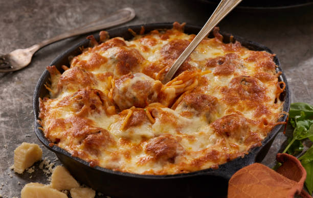 istock Baked Spaghetti and Meatball 1454847712