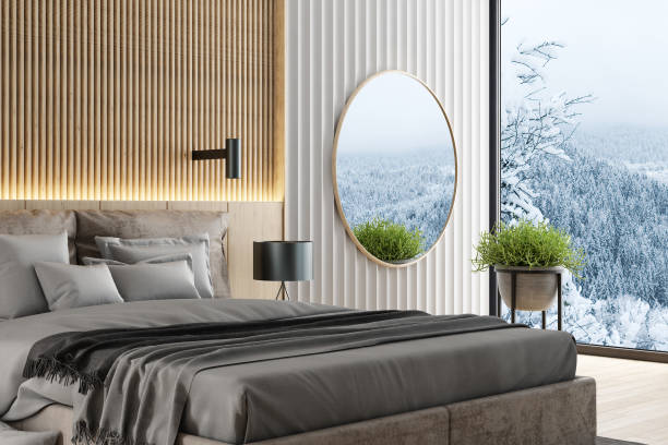istock Japandi Luxury modern retro-style master bedroom 1454850320