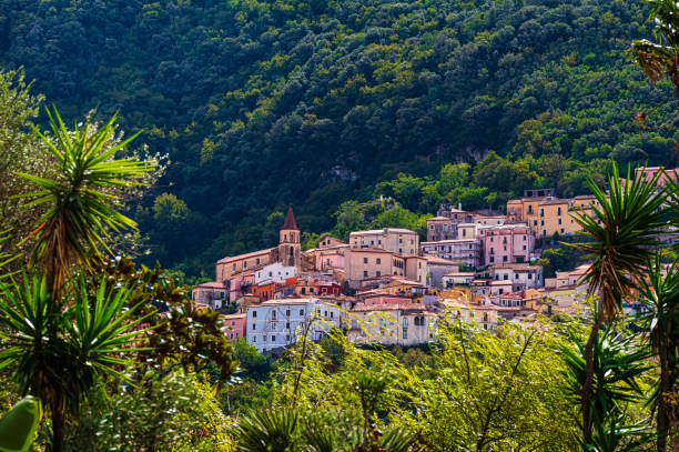 Maratea village  foreshortening during an autumnal day, Tyrrhenian Sea, Basilicata