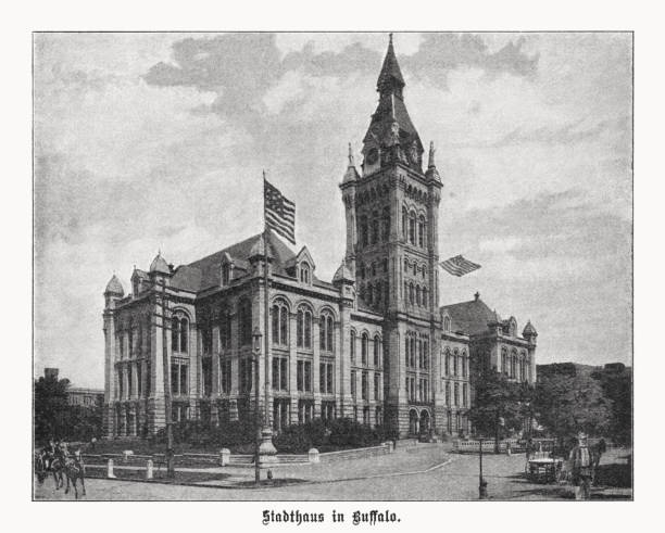istock County and City Hall, Buffalo, USA, halftone print, published 1899 1454857309