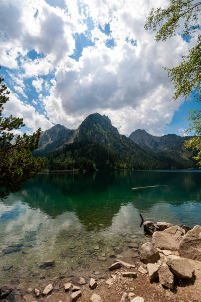 istock Vertical shot of a scenic lake surrounded by mountains reflected on the water surface 1454863747