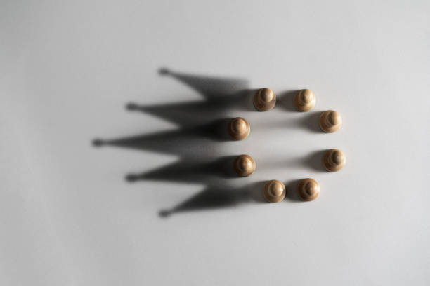 Single King Chess Piece On Chessboard