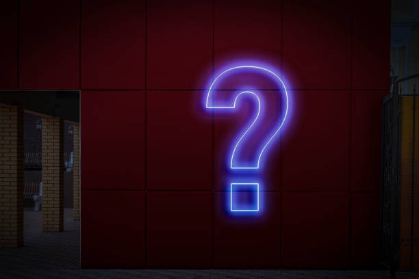 istock neon question mark sign attatched to the wall 1454878855