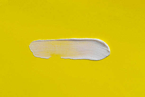 istock white Natural cream stroke texture isolated, skincare concept 1454880082