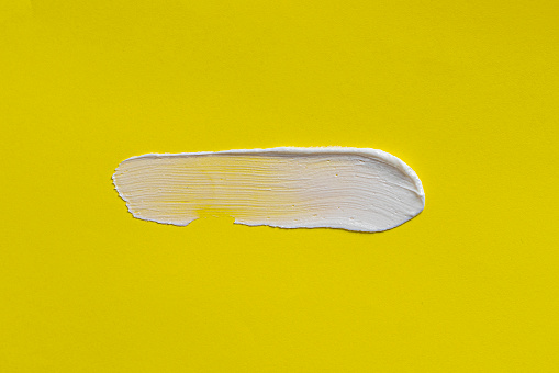 white Natural cream stroke texture isolated, skincare concept