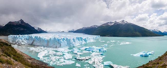 panoramic view of perito moreno glacier, argentina