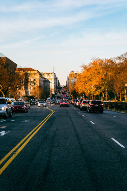 Busy street in Washington, D.C.