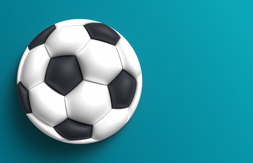 Soccer football ball 3d background background with space for copy.