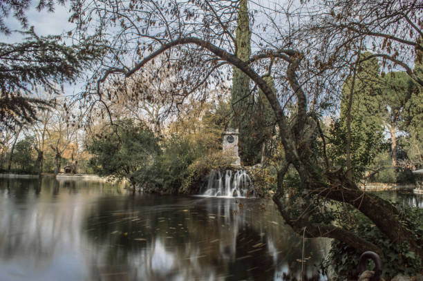 istock water pond over capricho park in madrid 1454894949