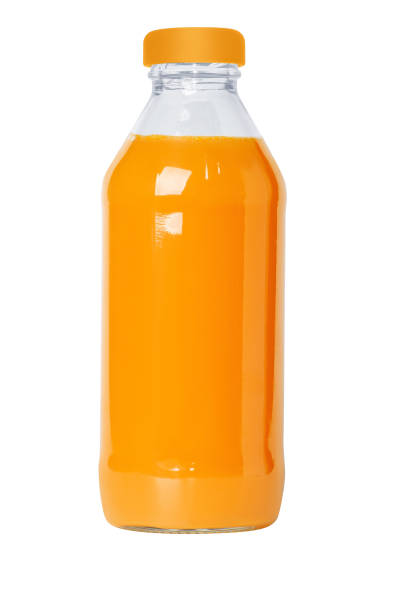 istock Bottle, jar of freshly squeezed orange juice isolated on white background. 1454897525
