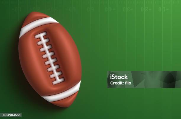 Football Field Background Stock Photo - Download Image Now - American Football - Ball, American Football - Sport, American Football Field