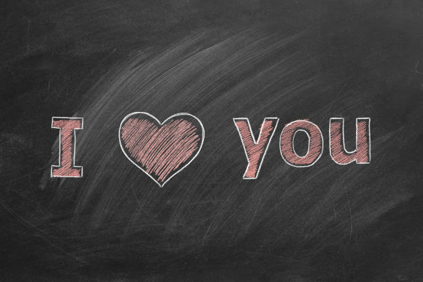 istock I love you. Text on chalkboard 1454914188