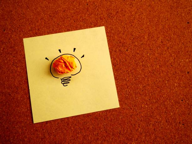 istock New idea in post note on wooden board with copy space 1454919212