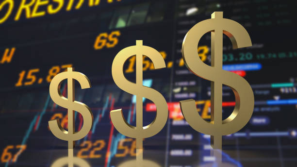 istock The gold dollar symbol for business on chart background concept 3d rendering 1454925443