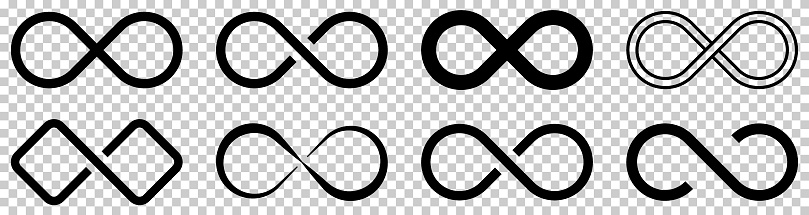 Infinity Sign Chart Set Of Infinity Symbols Stock Illustration - Download Image Now ...