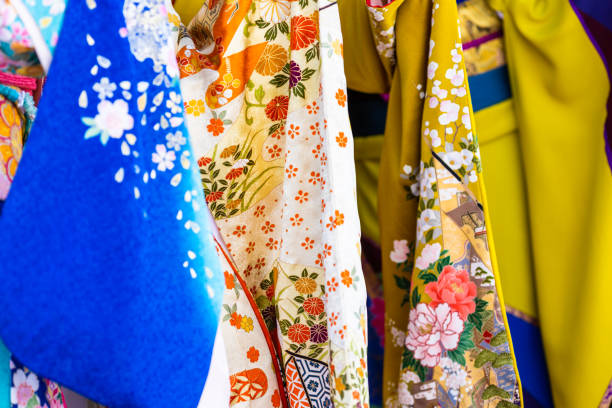 istock Kimono colors - close up details 1454931495