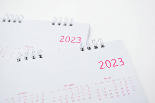 istock white calendar 2023 on white background 1454932491