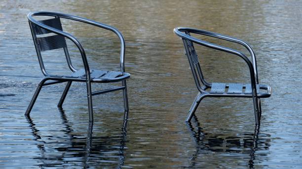 istock Steel chairs on shallow waters 1454934495